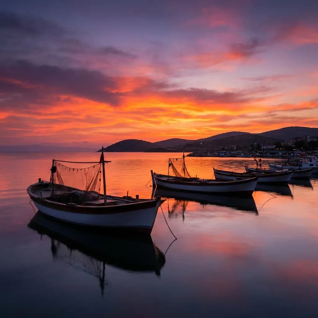 Avşa Adası'nda Gün Batımı